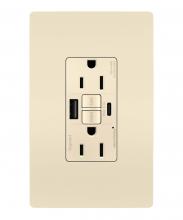 Legrand Radiant CA 1597TRUSBACLA - SELF-TEST GFCI RECEP TR 15A W/ USB AC LA