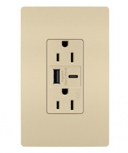 Legrand Radiant CA WRR26USBAC6I - radiant? Outdoor Ultra-Fast USB Outlet, Ivory