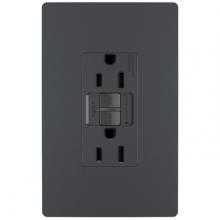 Legrand Radiant CA 1597TRGCC4 - radiant? Spec Grade 15A Tamper Resistant Self Test GFCI Receptacle, Graphite