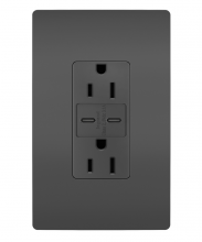 Legrand Radiant CA R26USBCCBKCCV4 - radiant? 15A Tamper-Resistant USB Type C/C Outlet, Black (4 pack)