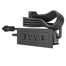 Legrand Radiant CA RDSZBK10 - Furniture Power Center Basic Switching Unit with 10' Cord- Black