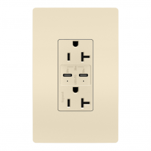 Legrand Radiant CA TR20USBPDLA - RAD 30W PWR DELIVERY USB + DUP 20A LA