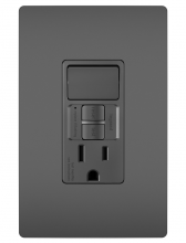 Legrand Radiant CA 1597SWTTRBKCCD4 - radiant? Single Pole Switch with Tamper Resistant Self Test GFCI Outlet, Black