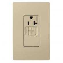 Legrand Radiant CA 2097TRSGLI - radiant? Tamper-Resistant 20A Simplex Self-Test GFCI Receptacles with SafeLock? Protection, Ivory