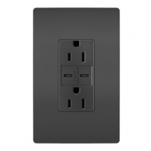 Legrand Radiant CA R26USBCC6BK - radiant? 15A Tamper-Resistant Ultra-Fast USB Type C/C Outlet, Black (10 pack)