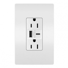 Legrand Radiant CA R26USBAC6WPWCCV4 - radiant? 15A Tamper-Resistant Ultra-Fast USB Type A/C Outlet, White (4 pack)