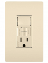 Legrand Radiant CA 1597SWTTRLACCD4 - radiant? Single Pole Switch with Tamper Resistant Self Test GFCI Outlet, Light Almond