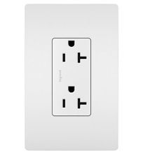 Legrand Radiant CA TR26352RW - 20A TR Spec Grade Duplex Receptacle, WH 