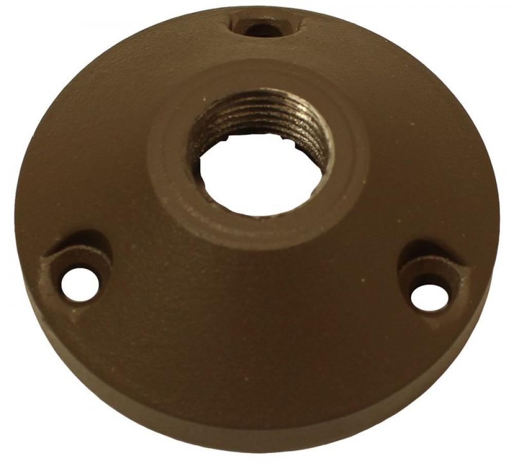 FIXTURE BASE, ROUND, ALUM., BRONZE