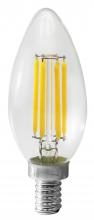 Westgate MFG C1 E12-FLA-5W-27K-D - LED FILAMENT CANDELABRA BULB (E12) 5W, 330LM, CRI 80, 110V~130V, 360 BEAM ANGLE, FULLY DIMMABLE