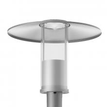 Westgate MFG C1 GPH-12-40W-MCTP-GY - TOP-HAT GARDEN POST-TOP SELECTABLE 12/20/30/40W 30/40/50K, 2-3/8 POLES, 85D BEAM, GY