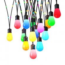 Westgate MFG C1 STG-5315-RGB-BT - 53FT 15-BULB ST14 RGB STRING LIGHT 1M APPART WITH 11 FAIRY LIGHTS IN BETWEEN BLUETOOTH