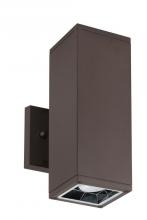 Westgate MFG C2 WMCS5-UDL-MCT-BR-DD - 5in SQ WALL CYL. UP/DOWN LIGHT 40W 30K/40K/50K DUAL DIM. - BRONZE