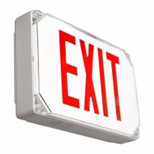 Westgate MFG C2 XT-WP-RG-EM - WET LOCATION LED EXIT SIGN, UNIVERSAL SINGLE/DOUBLE FACE, RED, GRAY HOUSING, 120/277V