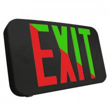 Westgate MFG C3 XTU-RG-BK-2C-120V - COMPACT MODERN UNIV. EXIT SIGN BI-COLOR RED/GRN, DEFAULT TO RED, TWO CIRCUITS, 120V, BLACK HOUSING