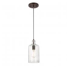 Austin Allen & Co - CA 9B241A - 1-Light Clear Organic Glass Pendant in Bronze