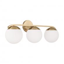 Austin Allen & Co - CA AA1033MA - 25.50"W x 9.50"H 3-Light Vanity in Matte Brass with Soft White Glass Globes