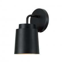 Austin Allen & Co - CA AA1035MB - 5"W x 9.50"H Sconce in Matte Black with Soft Gold Interior