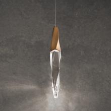 Schonbek Beyond BPD13218-PN - Kindjal 1 Light LED 3000K/3500K/4000K 120V-277V Mini Pendant in Polished Nickel with Clear Optic C