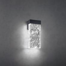 Schonbek Beyond BWS73214-BK - Glacio 14in LED 3000K/3500K/4000K 120V-277V Wall Sconce in Black with Optic Haze Quartz