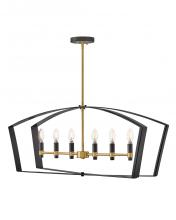 Lark 83645BK - Large Six Light Linear