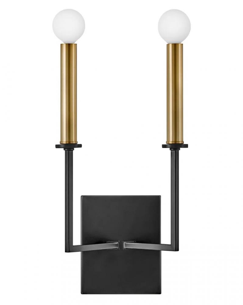 Medium Two Light Tall Sconce