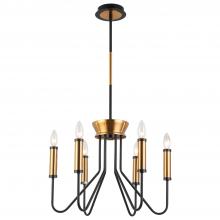 Vinci Lighting Inc. C2061-6AB/BK - Tiffany Chandelier Aged Brass/Black