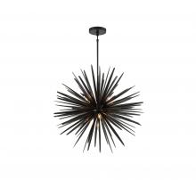 Lib & Co. US 10128-06 - Trapani, 7 Light Chandelier, Metallic Black