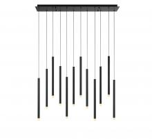 Lib & Co. US 10149-02 - Amalfi, 12 Light Linear LED Chandelier, Matte Black