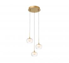 Lib & Co. US 10212-030 - Manarola, 3 Light Round LED Pendant, Painted Antique Brass