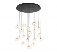 Lib & Co. US 10214-02 - Manarola, 19 Light Round LED Chandelier, Matte Black