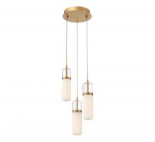 Lib & Co. US 10221-030 - Verona, 3 Light Round LED Pendant, Painted Antique Brass