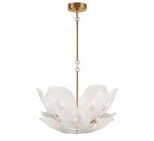 Lib & Co. US 12054-039 - Corato, 12 Light Chandelier, Brushed Brass with Translucent White Glass