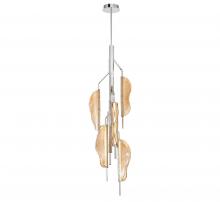 Lib & Co. US 12116-018 - Savona, 6 Light LED Grand Chandelier, Amber