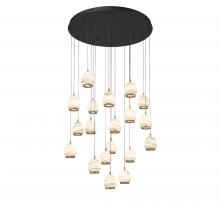 Lib & Co. US 12138-02 - Lucidata, 19 Light Round LED Chandelier, Matte Black