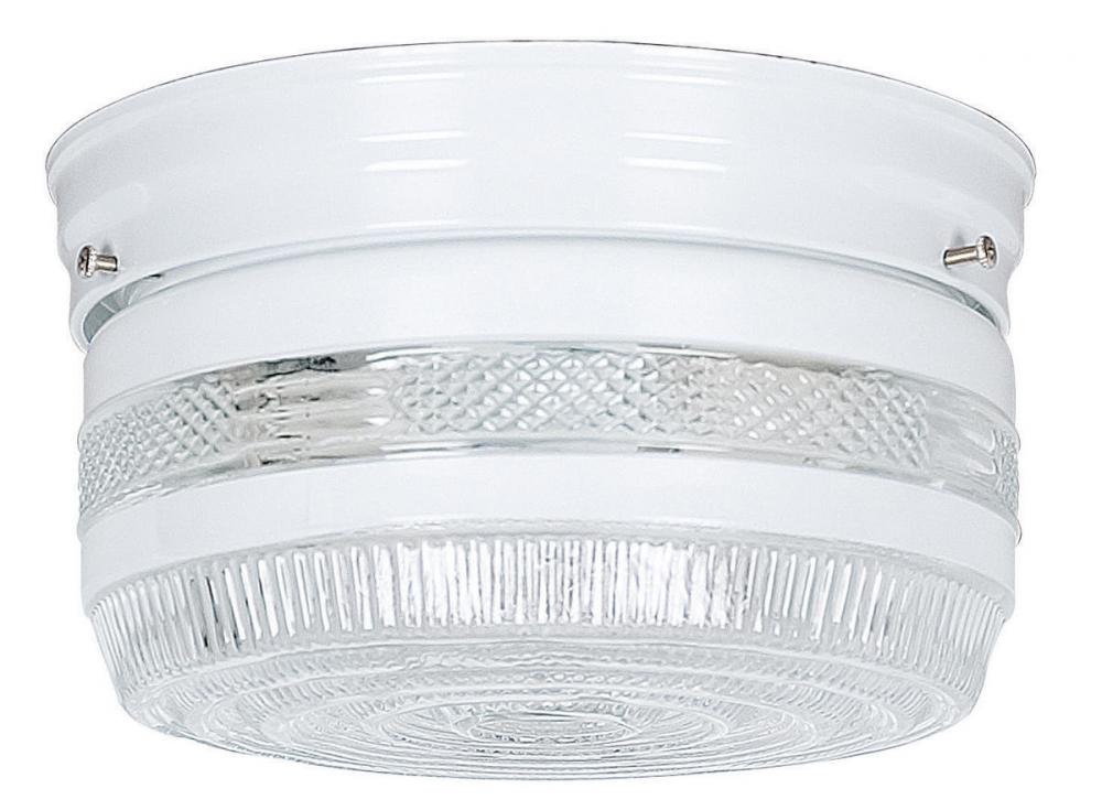 8-5/8in Clr & Wht Drum Fixture Wh