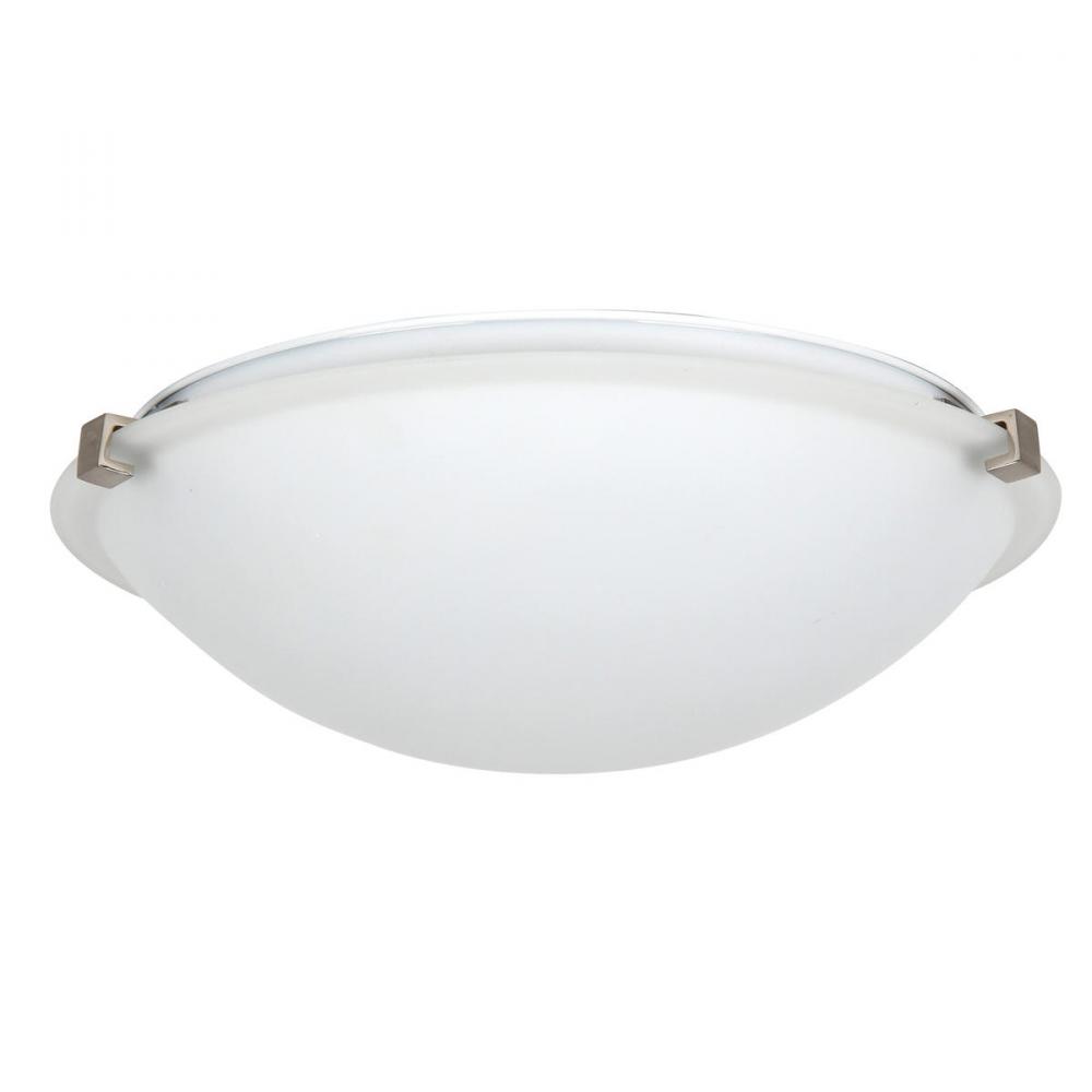 16in 3lt Flush Mount 3-60w MB White Gls BSN