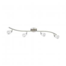 URBAN33 F12987-80-LED - 34in 4 Frs GLS LED GU 10 Ceiling Mount Bar BSN