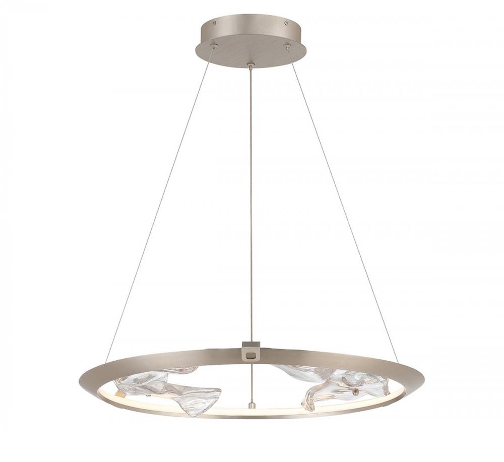 Nettuno, Small LED Chandelier, Metallic Brushed Champagne