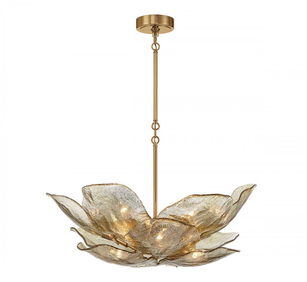 Corato, 12 Light Chandelier, Brushed Brass