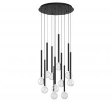 Lib & Co. CA 10144-02 - Positano, 11 Light Round LED Chandelier, Matte Black