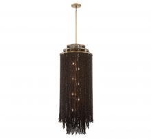 Lib & Co. CA 10183-026 - Molfetta, 12 Light Grand Chandelier, Antique Brass with Black Beads