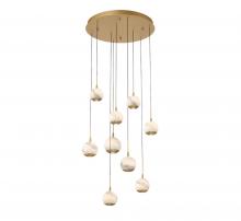 Lib & Co. CA 10204-030 - Baveno, 9 Light Round LED Chandelier, Painted Antique Brass