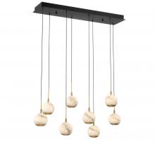 Lib & Co. CA 10207-02 - Baveno, 8 Light Rectangular LED Chandelier, Matte Black