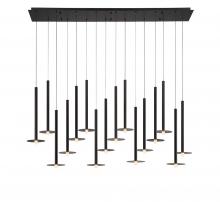 Lib & Co. CA 12108-02 - Piatto, 16 Light Linear LED Chandelier, Matte Black