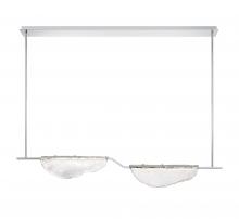 Lib & Co. CA 12118-017 - Savona, 2 Light Linear LED Chandelier, Clear