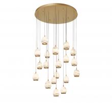 Lib & Co. CA 12138-030 - Lucidata, 19 Light Round LED Chandelier, Painted Antique Brass