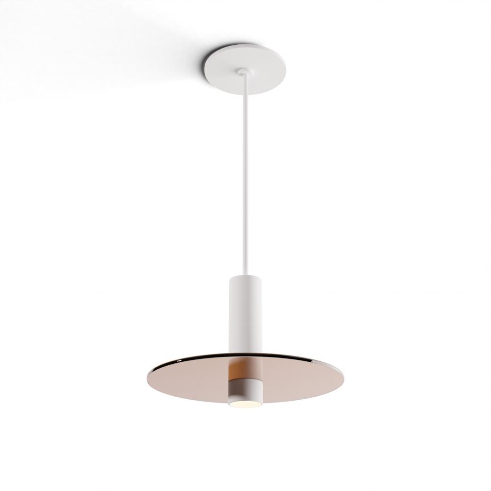 Combi Pendant 6" Single Unit Matte White with Matte White Canopy