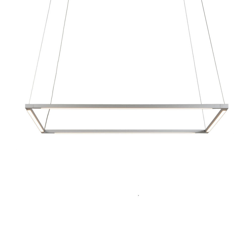 Z-Bar Pendant Medium Square, Soft Warm, Silver, 26" x 26"