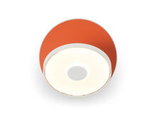 Koncept Inc Hawaii GRW-S-MWT-MOR-PI - Gravy Wall Sconce - Matte White Body, Matte Orange plates - Plug-in